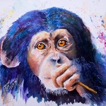 chimpanzee painting