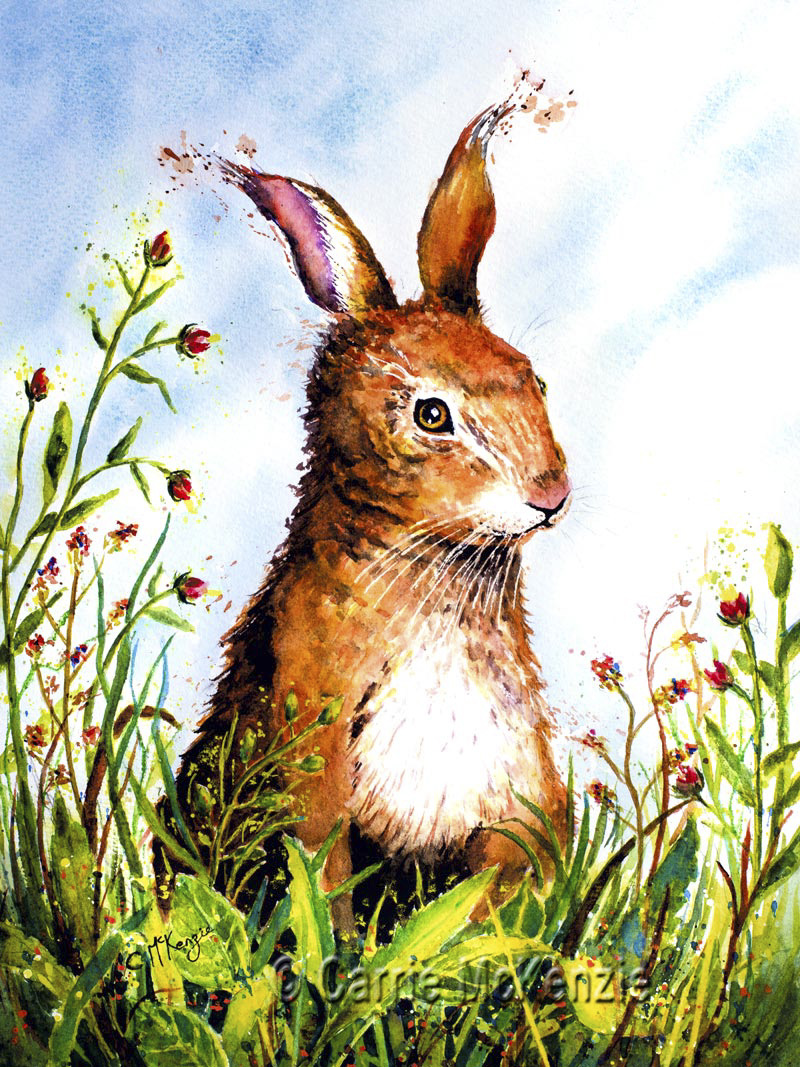 Rabbit painting: MISS TILLYWINKLES - Carrie McKenzie Art
