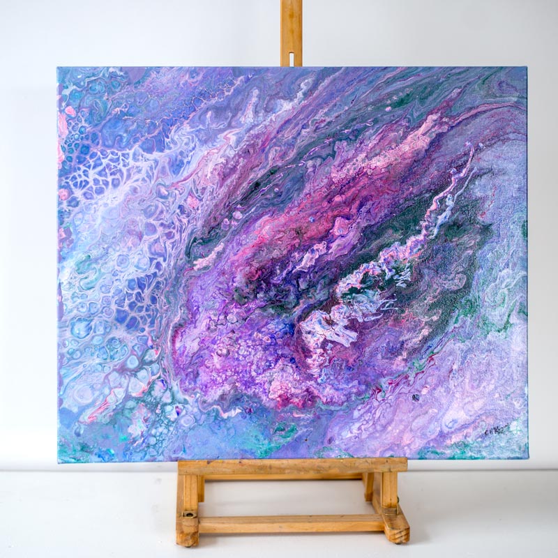 calm, calmness, art, painting, abstract, abstract painting, abstract art, pink, blue, 