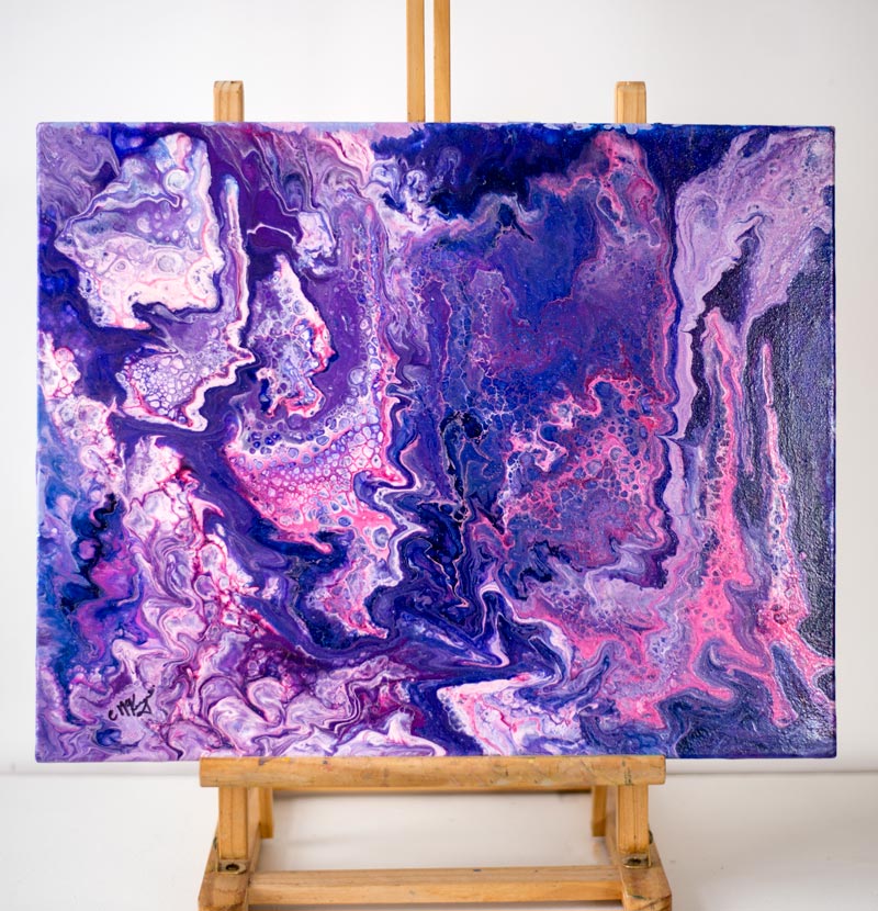 AWAKENED, ABSTRACT, abstract art, art, abstract painting, absract acyrlic, purple, pink